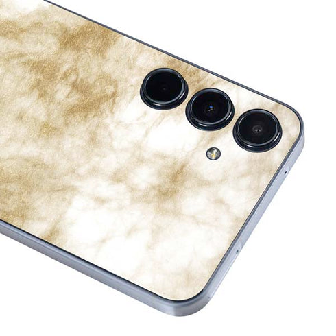 Gold and White Marble Galaxy A55 5G Skin